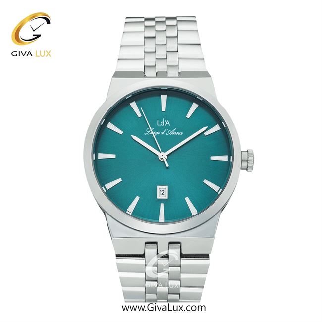 ساعت مچی اورجینال مردانه LdA | لوئیجی د آنا | Luigi d'Ana نقره ای | نقره ای| سبزآبی| کد رفرنس 2504